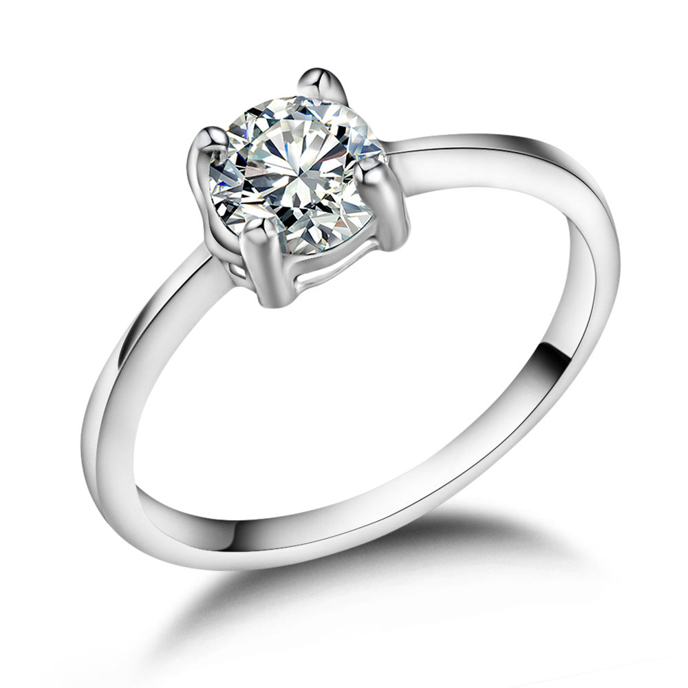 Bagues de mariage personnalisées en zircon de couple