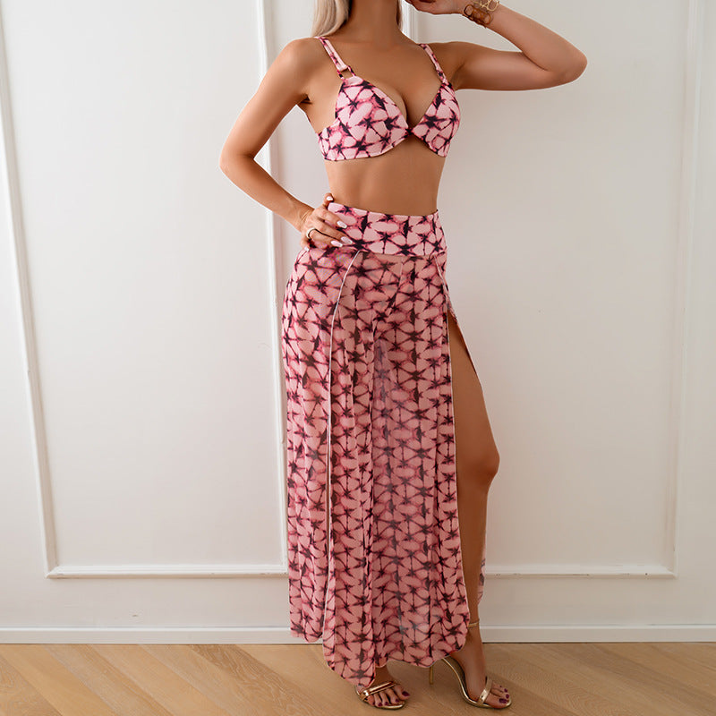 Maillot de bain bikini trois pièces pour femme