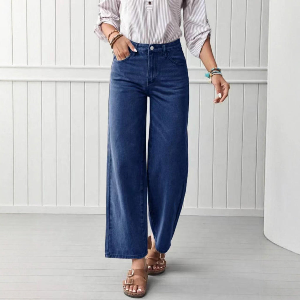 Jeans en jean droits de haute qualité pour femmes