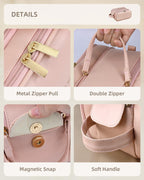 Trousse de Maquillage de Voyage pour Femmes, Organisateur de Cosmétiques Grande Capacité avec Large Ouverture, Trousse de Toilette Étanche et Portable pour un Accès Facile