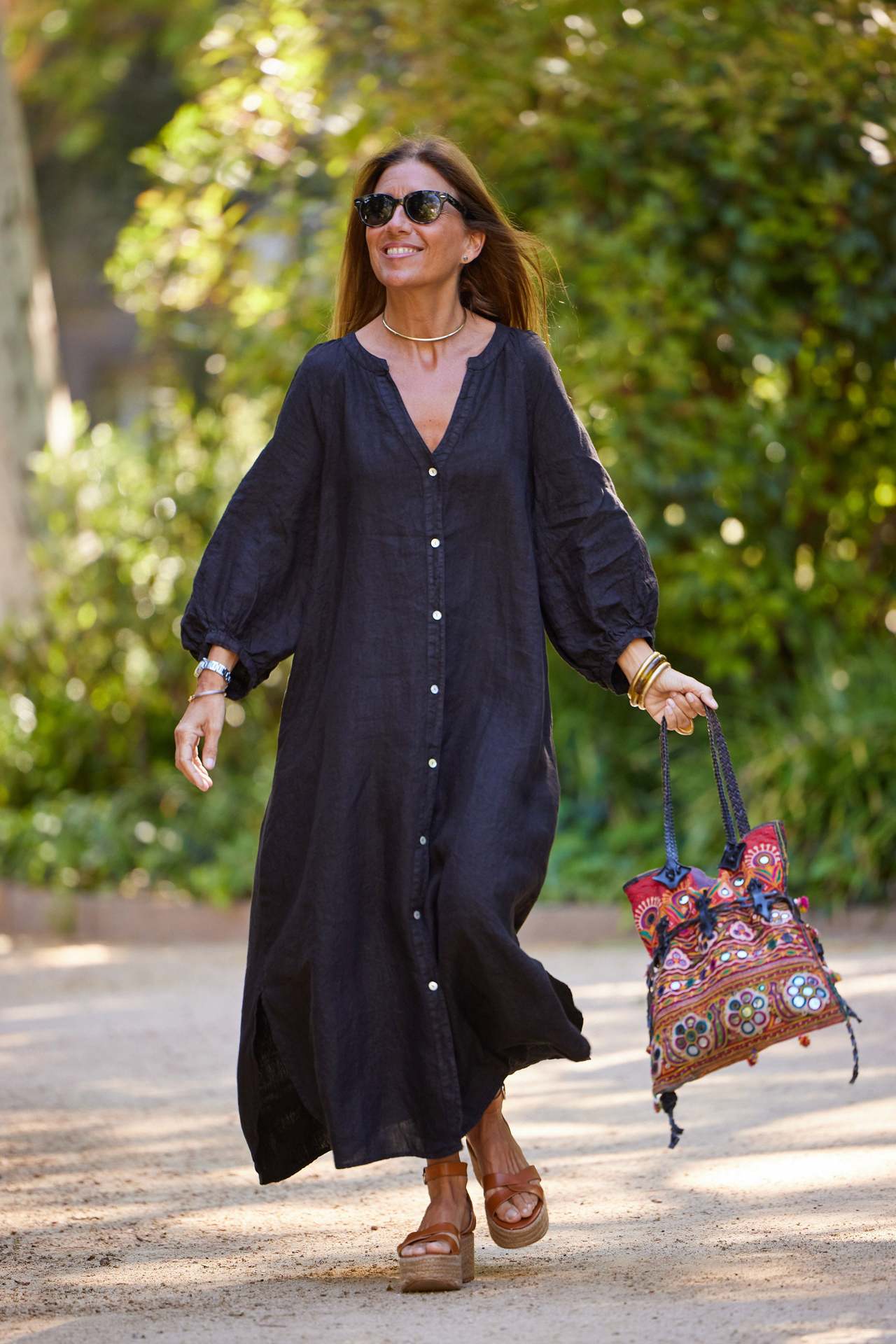 Robe Chemise Décontractée en Coton et Lin pour Femme