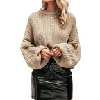 Pull femme polyvalent ample Col rond