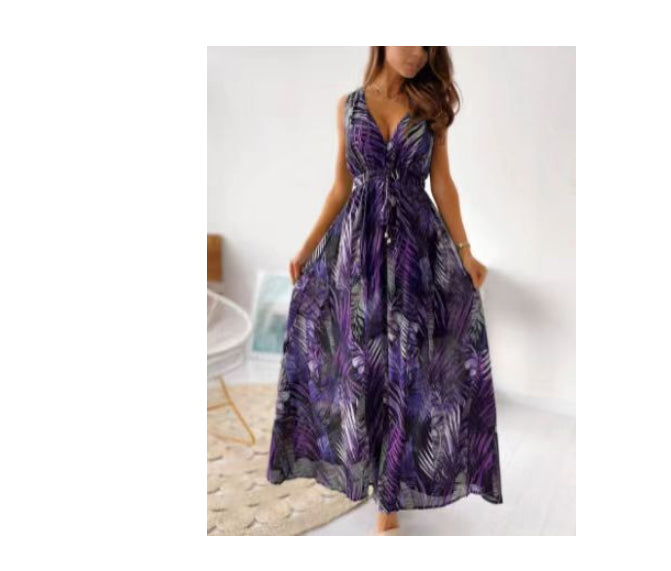 Robe imprimée à nouer pour femme