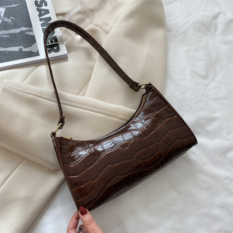 Pattern One Shoulder Handbag Temperament Trend Chain Bag Women