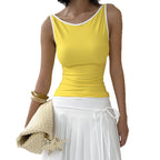 Camisole courte décontractée sport ajustée pour femme