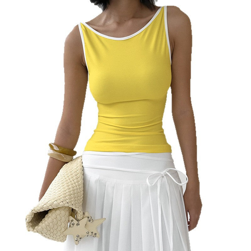 Camisole courte décontractée sport ajustée pour femme