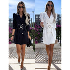 Robe Manteau De Costume Nouvelle Mode Avec Ceinture