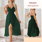 Robe sexy sans manches à col en V et dos nu
