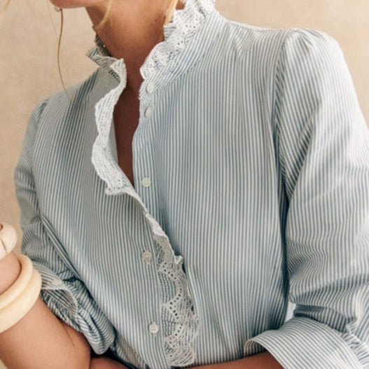 Chemise Shiying à rangée unique et boucles multiples pour femme