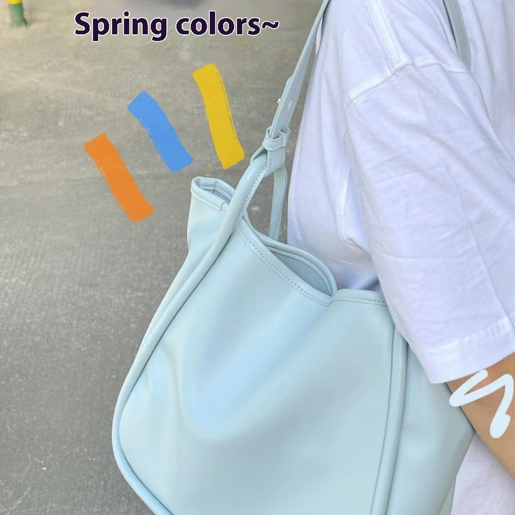 Grand sac à main en cuir souple pour femme