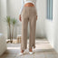 Pantalon droit femme fendu sur les côtés, très tendance