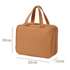 Trousse de toilette et de maquillage portable en tissu Oxford grande capacité pour un rangement de voyage facile