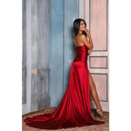 Robe de soirée élégante fendue pour femme