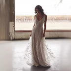 Robe Débardeur Décolleté en V Bronze