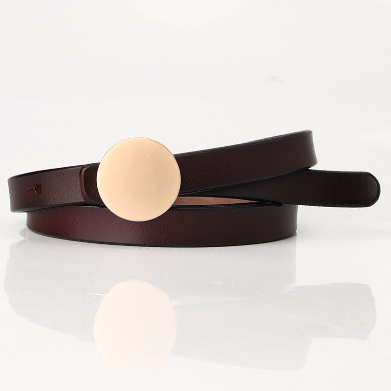 La nouvelle version coréenne de la ceinture fine tout-aller pour femme