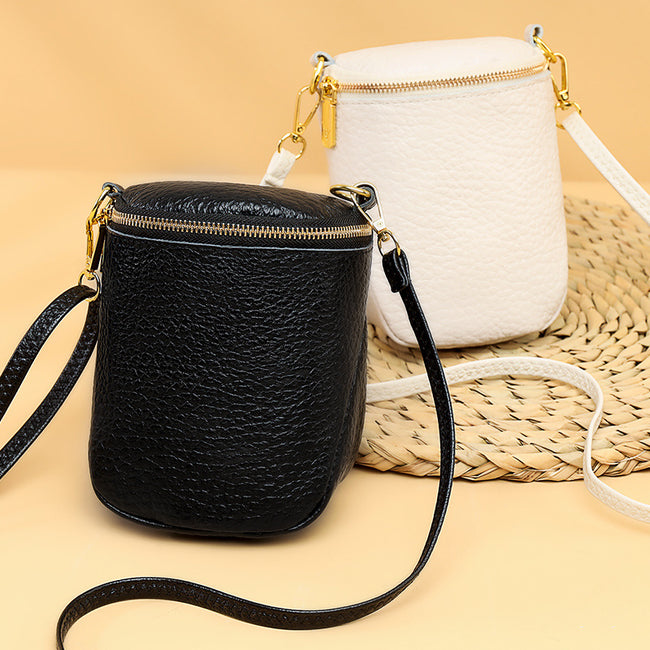Sac pour téléphone portable en cuir de haute qualité, style coréen, sacs à bandoulière pour femmes, petit sac à bandoulière tendance Hover Image