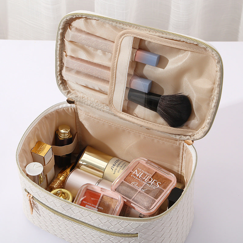 Trousse de Maquillage en PU Portable Grande Capacité