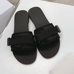 Sandales velcro plates pour femmes, décontractées et polyvalentes à bride extérieure