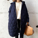 Manteau à capuche en coton à losanges, nouveau, pour femme, collection automne et hiver