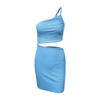 Robe femme avec cordon de serrage, style créateur, coupe ajustée, épaules dénudées