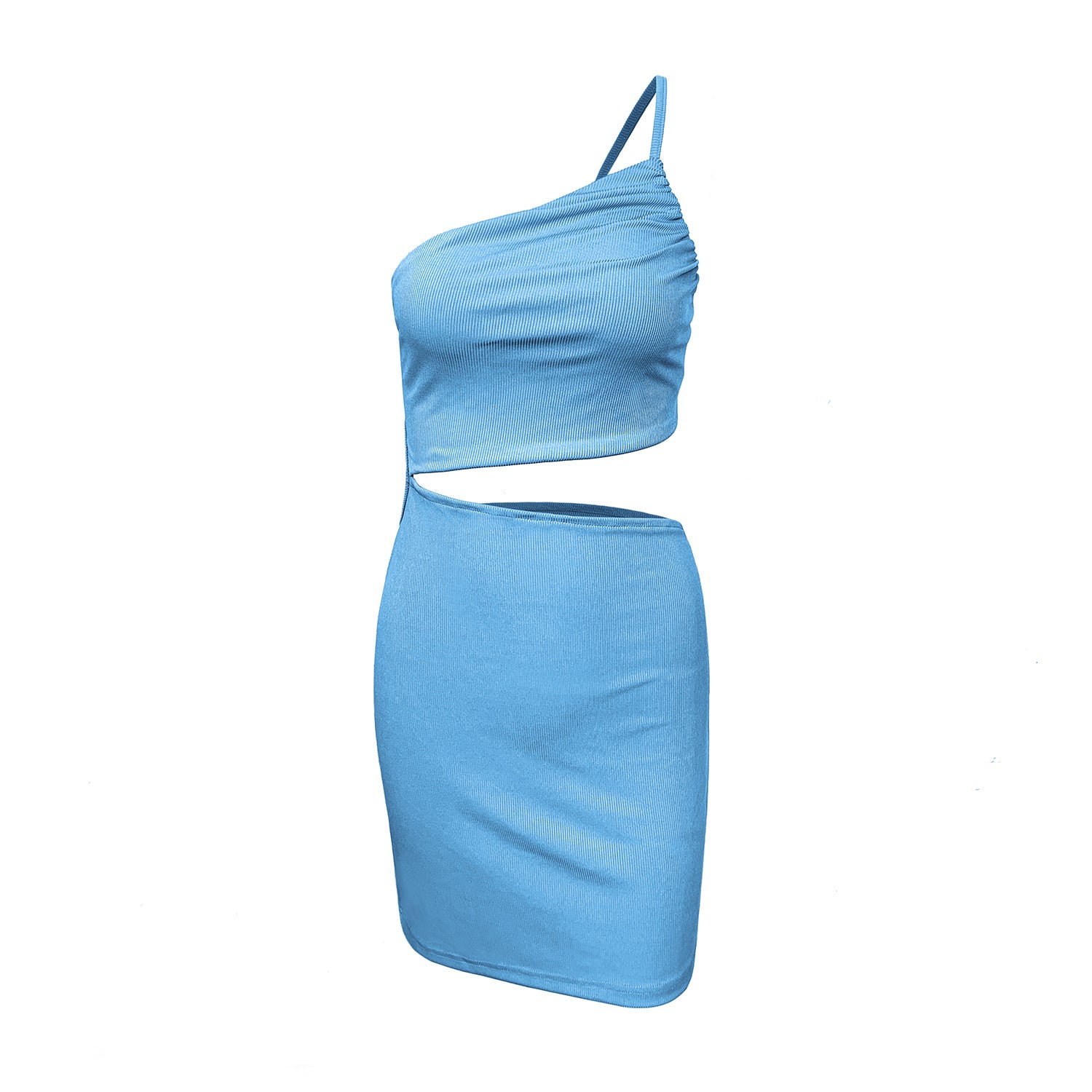 Robe femme avec cordon de serrage, style créateur, coupe ajustée, épaules dénudées
