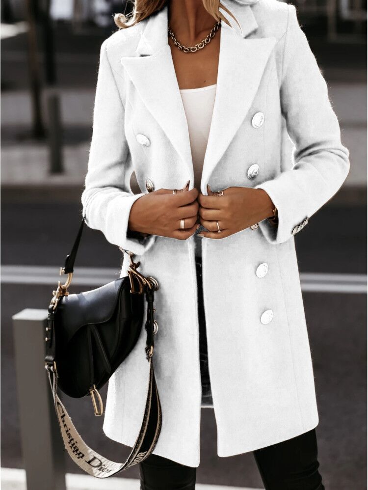 Manteau Nizi croisé à col blazer et manches longues