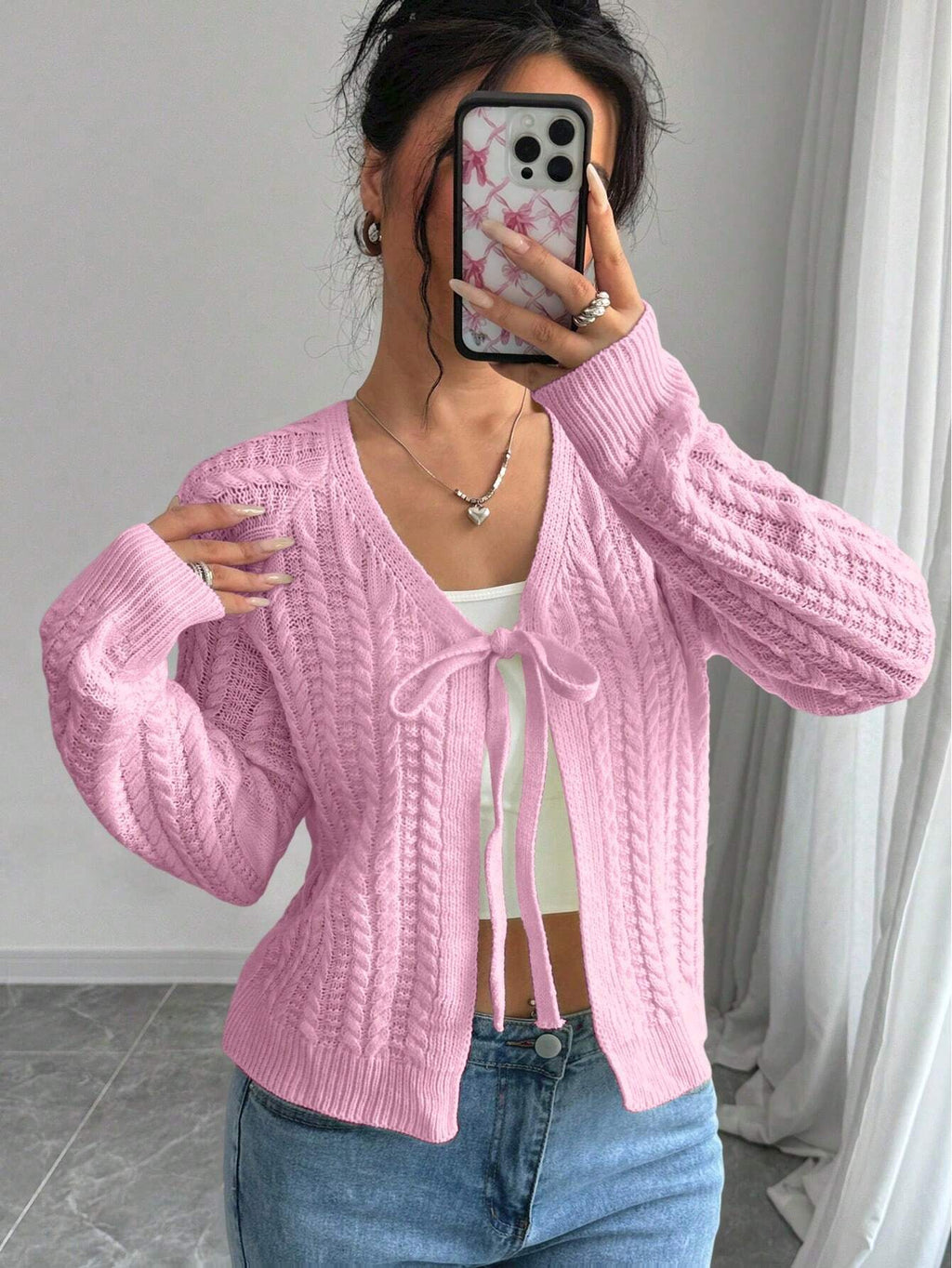 Pull en maille à manches longues pour femme