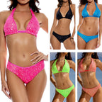 Maillot de bain bikini à sequins tendance pour la plage