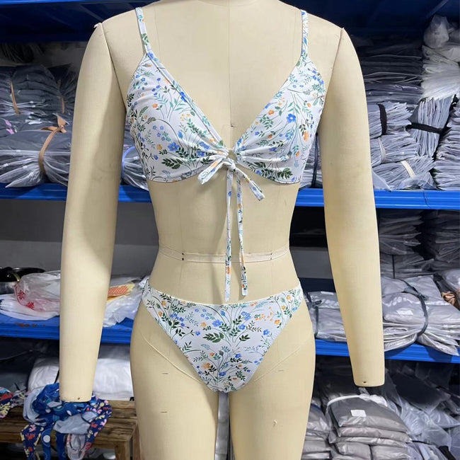 Breathable Banded Bikini Swimsuit Swimwear Women Main Image