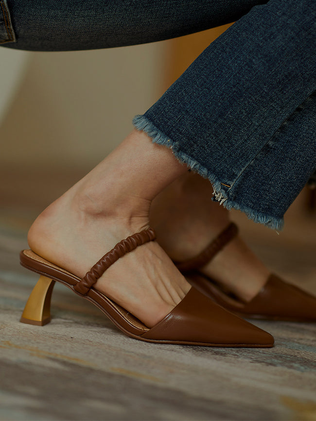 Sandales rétro françaises à bout ouvert pour femmes, pour l'été, avec une jupe Main Image