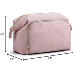 Grande trousse de maquillage matelassée à large ouverture