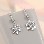 Boucles d'oreilles flocon de neige de tempérament avec strass, boucles d'oreilles de Noël personnalisées à la mode pour femmes, bijoux