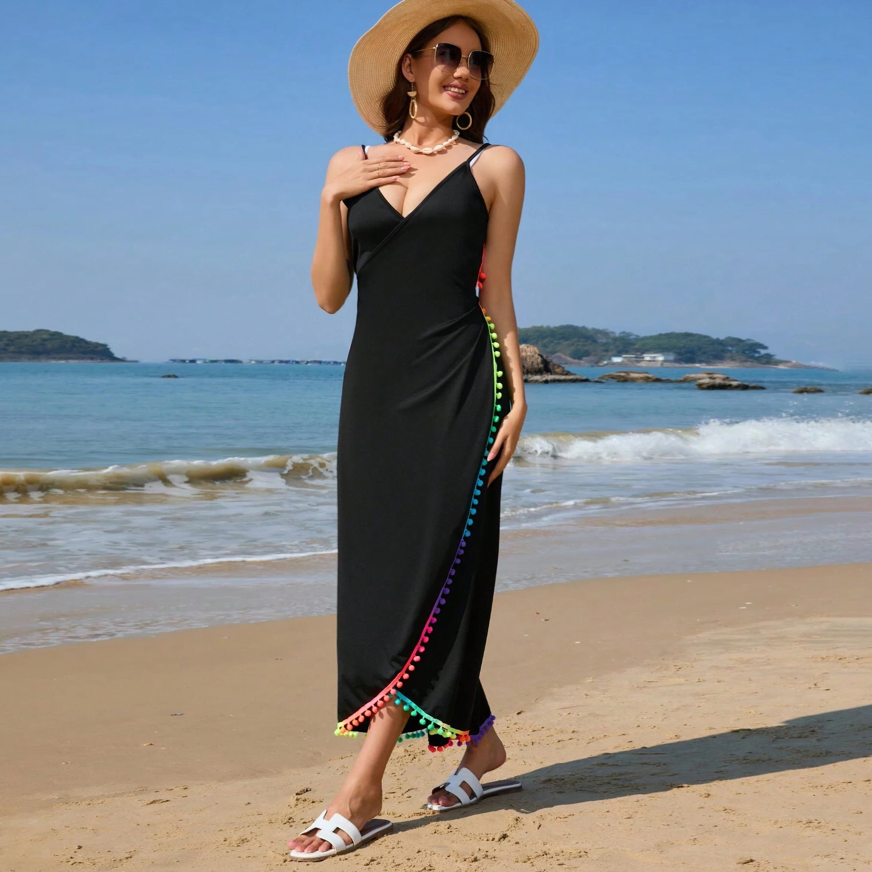 Robe de vacances au bord de la mer pour femme, personnalité mode