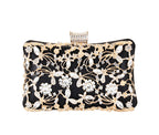Pochette de Soirée Élegante Strass Femme Luxe Marque Fête Chaîne Sac Bandoulière