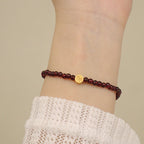 Bracelet gourde simple en grenat pour femmes