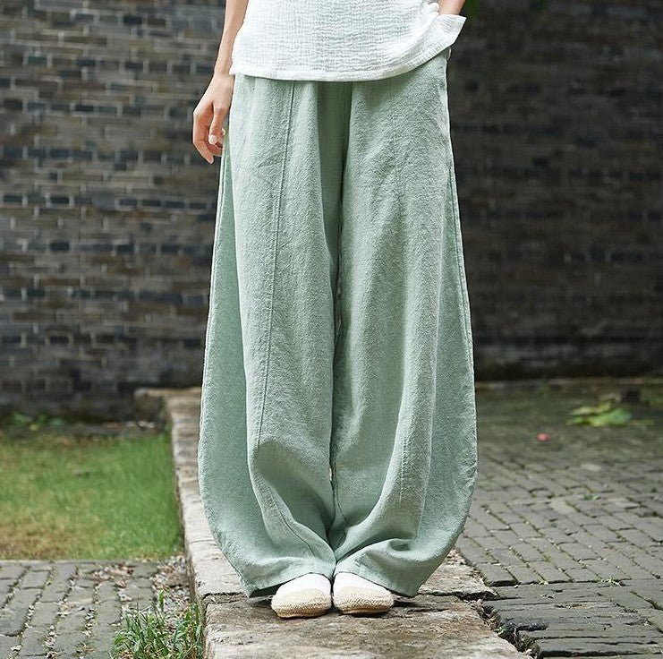 Tight Waist Plus Size Loose Trousers Women Casual Pants