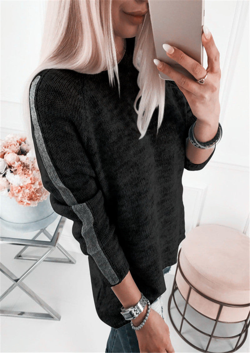 Pull à col rond simple pour femme