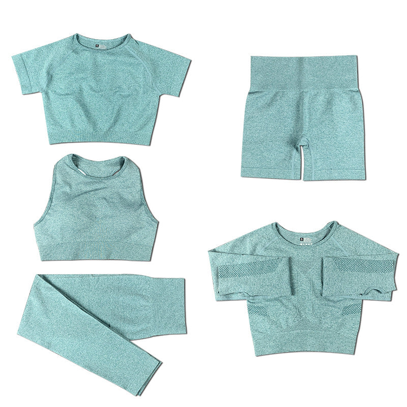 Ensemble de yoga cinq pièces de sport pour femme