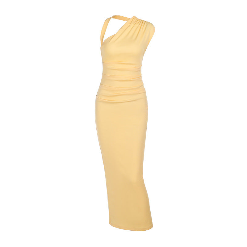 Robe plissée dos nu nouvelle mode femme