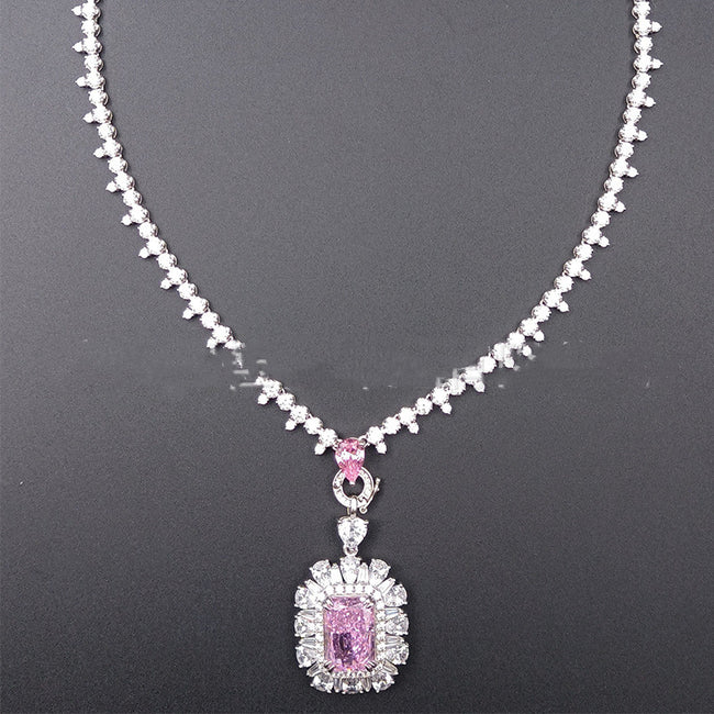 Collier Zhou Hengfu Jewelry S925 Argent Zircon Cubique Collier Femme Hover Image