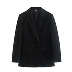 Veste blazer à deux boutons pour femme, style urbain et tempérament