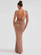 Robe élégante femme à lacets croisés