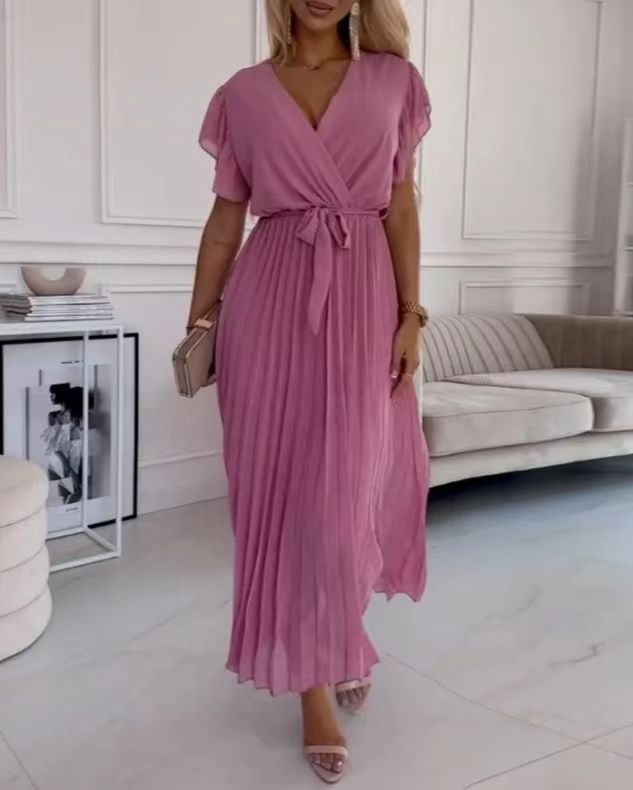 Robe unie pour femme élégante