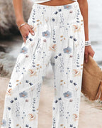 Pantalon ample décontracté large femme printemps et été