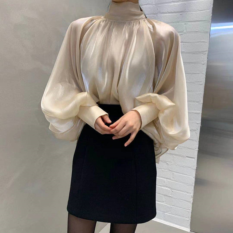 Chemisier en mousseline avec cravate, protection solaire, style occidental, petit haut pour femme