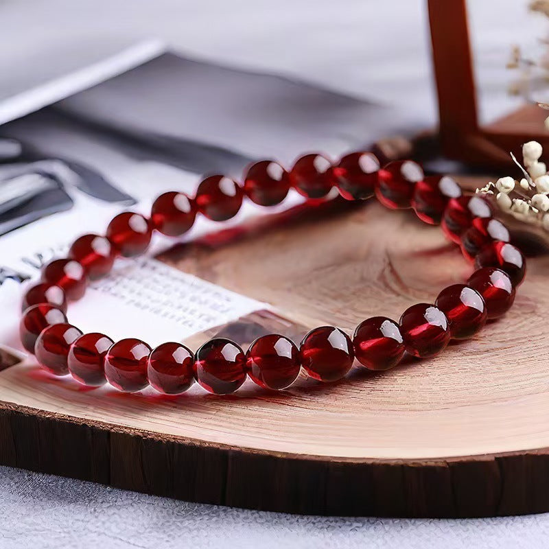 Bracelet gourde simple en grenat pour femmes