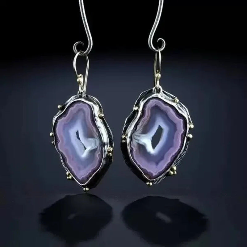 Boucles d'oreilles tendance géométriques rondes rétro en zircon pour femme