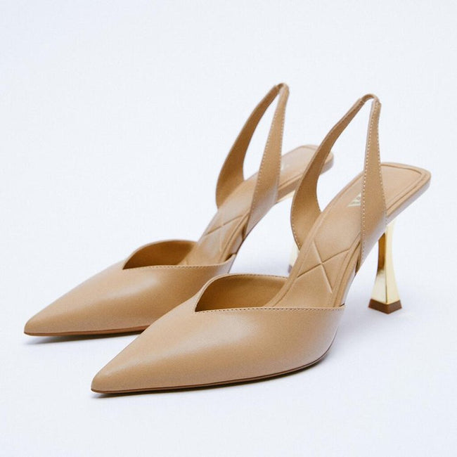 Nouveaux Escarpins Pointus Nude pour Femmes Hover Image