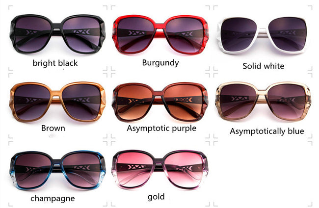 Lunettes de soleil pour femmes à grande monture, lunettes de soleil rétro pour femmes Main Image