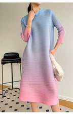 Robe plissée grande taille pour femmes